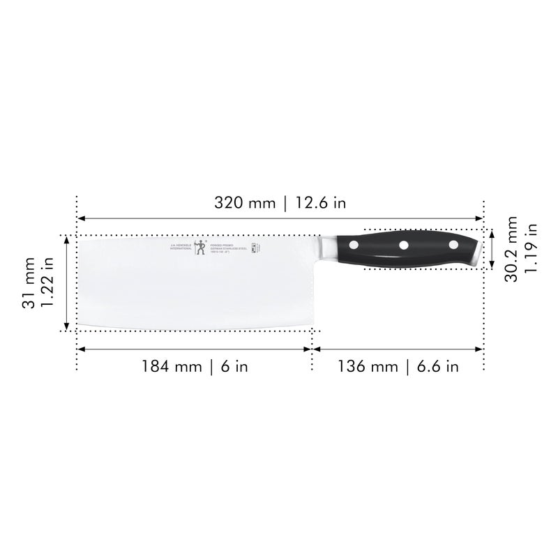 HENCKELS Forged Premio 6-inch Meat Cleaver, Black/Stainless Steel - Image 2